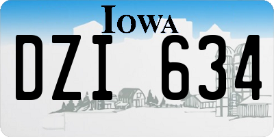 IA license plate DZI634