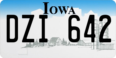 IA license plate DZI642