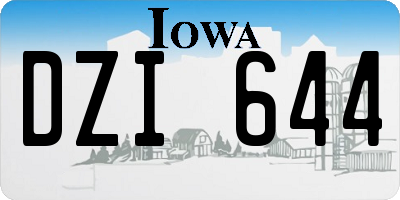 IA license plate DZI644