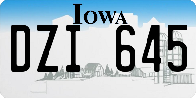 IA license plate DZI645