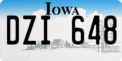 IA license plate DZI648