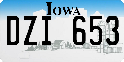 IA license plate DZI653
