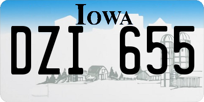 IA license plate DZI655