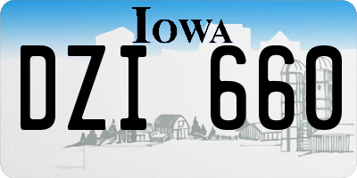 IA license plate DZI660