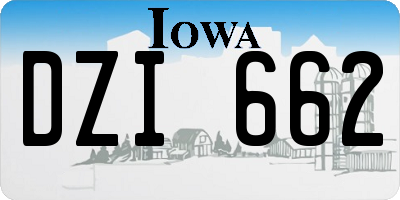 IA license plate DZI662