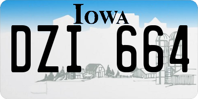 IA license plate DZI664