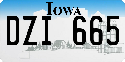 IA license plate DZI665