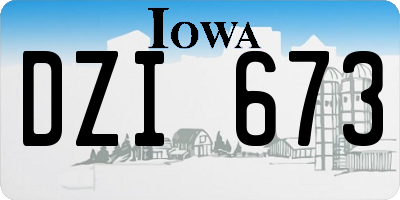 IA license plate DZI673