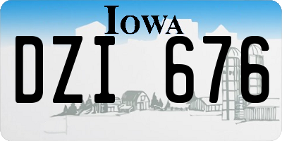 IA license plate DZI676