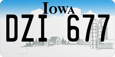 IA license plate DZI677