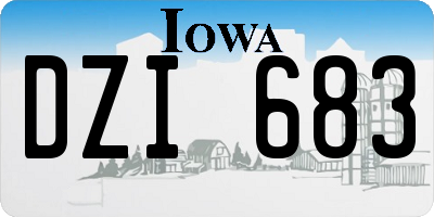 IA license plate DZI683