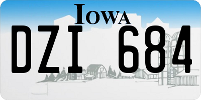 IA license plate DZI684