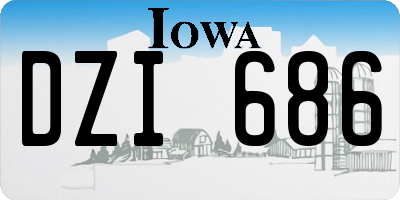IA license plate DZI686