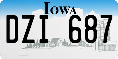 IA license plate DZI687