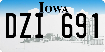 IA license plate DZI691