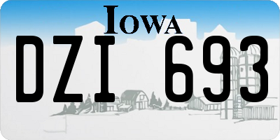 IA license plate DZI693