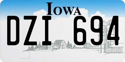 IA license plate DZI694