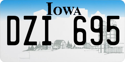IA license plate DZI695