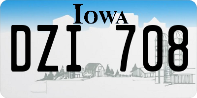 IA license plate DZI708