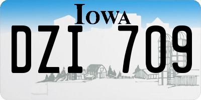 IA license plate DZI709