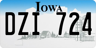 IA license plate DZI724