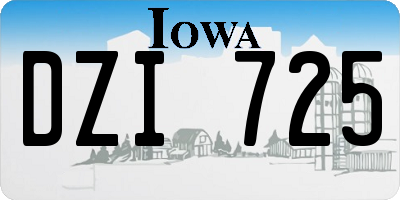 IA license plate DZI725