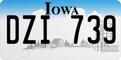 IA license plate DZI739
