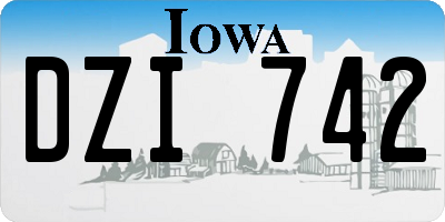 IA license plate DZI742