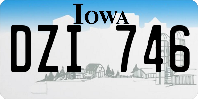 IA license plate DZI746