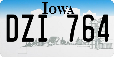 IA license plate DZI764