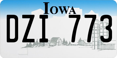 IA license plate DZI773