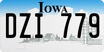 IA license plate DZI779