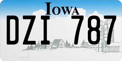 IA license plate DZI787