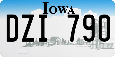 IA license plate DZI790