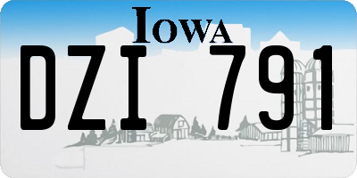 IA license plate DZI791