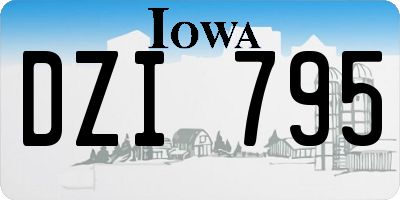 IA license plate DZI795