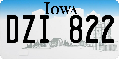 IA license plate DZI822