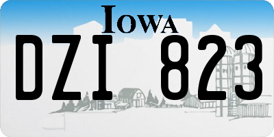 IA license plate DZI823