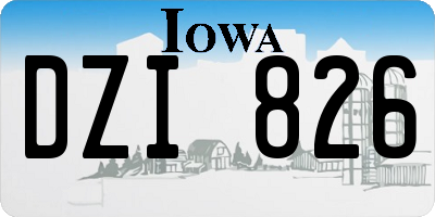 IA license plate DZI826