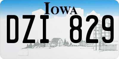 IA license plate DZI829