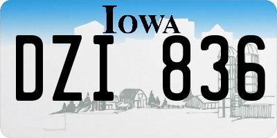 IA license plate DZI836