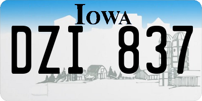 IA license plate DZI837