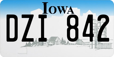 IA license plate DZI842