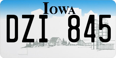 IA license plate DZI845