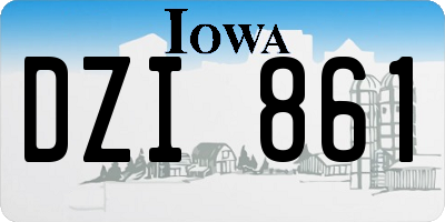 IA license plate DZI861
