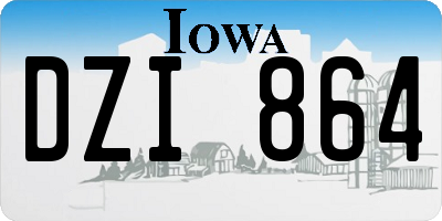 IA license plate DZI864