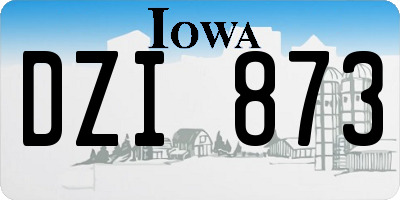 IA license plate DZI873