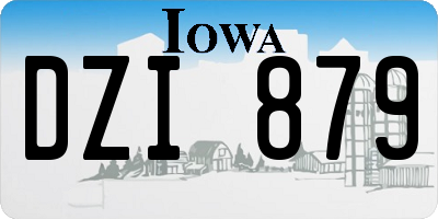 IA license plate DZI879