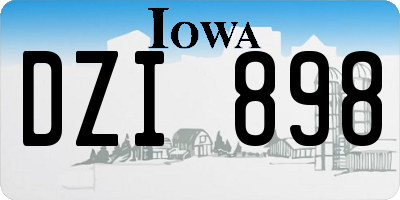 IA license plate DZI898