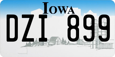 IA license plate DZI899